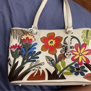 Brighton Cream Floral Shoulder Bag